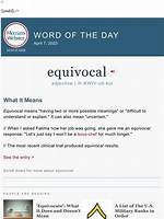 Does Equivocal Mean Negative?