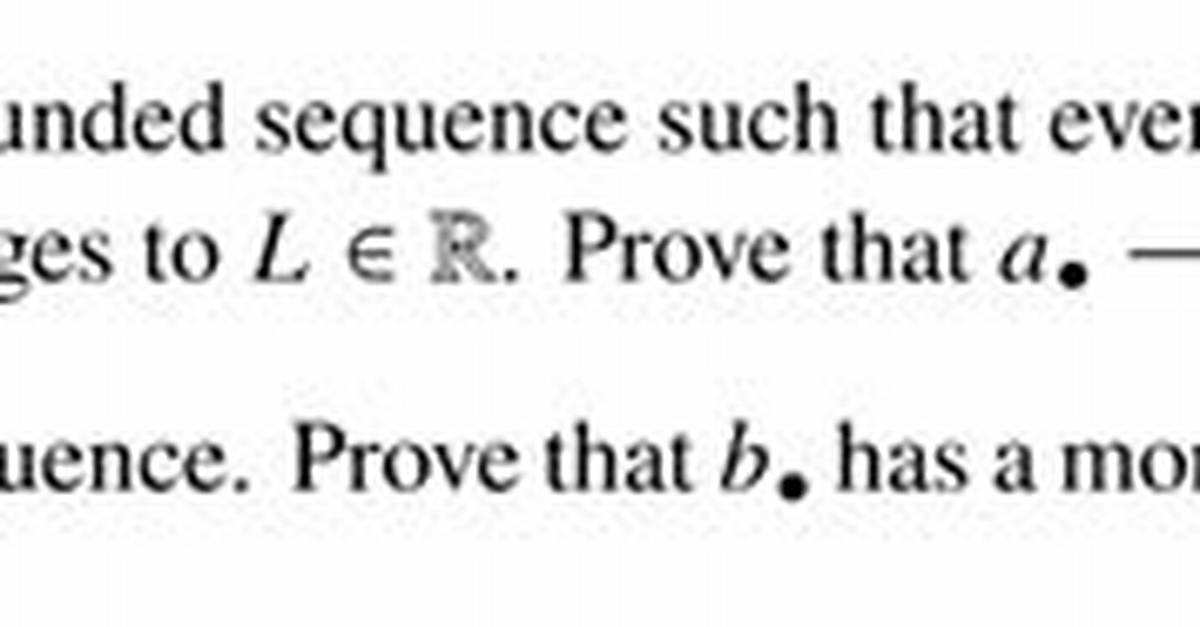 Does Every Sequence Have a Convergent Subsequence?