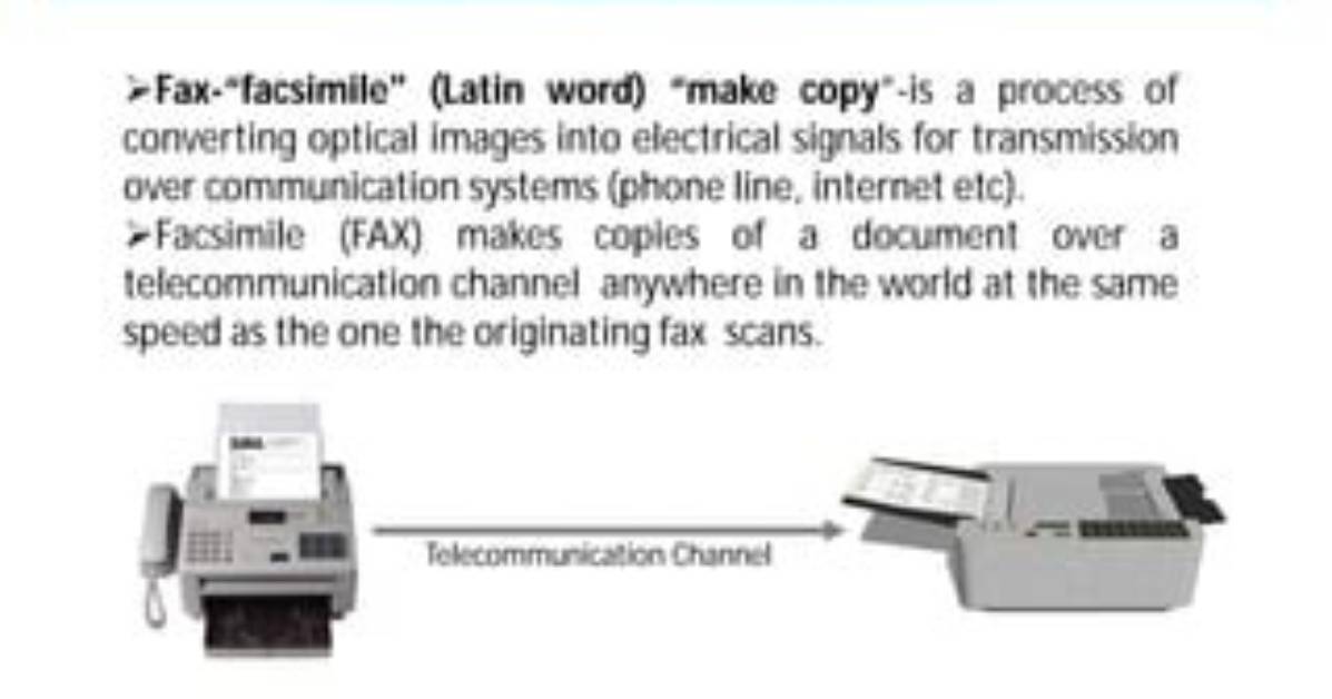 Does Facsimile Mean Fax?