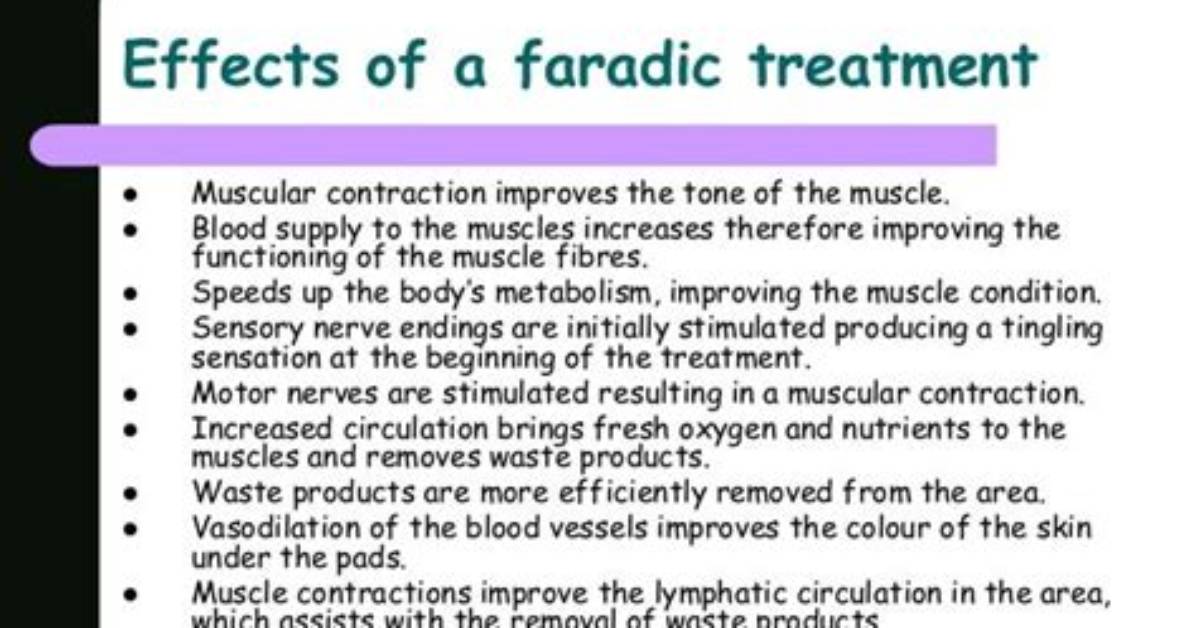 Does Faradic Treatment Work?