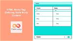 Does Html5 Use Body Tag