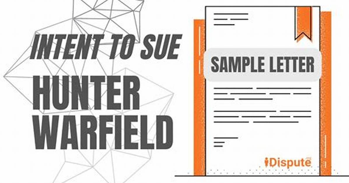 Does Hunter Warfield Sue?