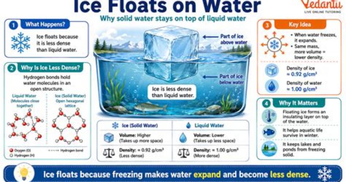 Does Ice Float on Liquid Water?
