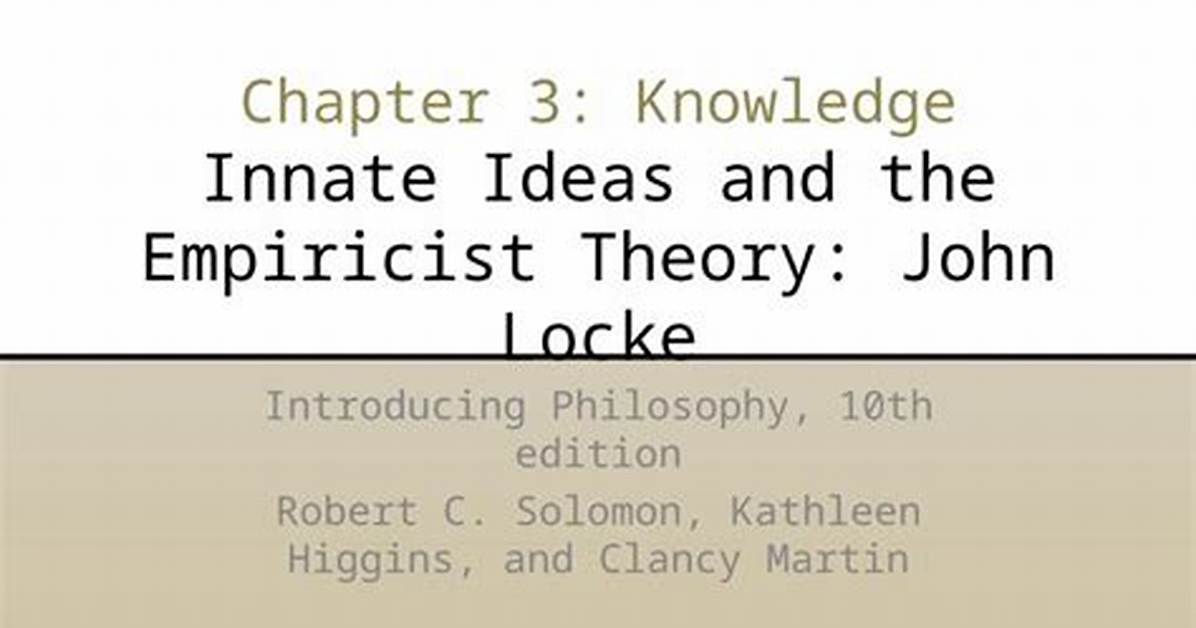 Does Innate Knowledge Exist?
