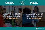 Does Inquiry Have a Plural?