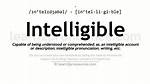 Does Intelligible Mean Understandable?