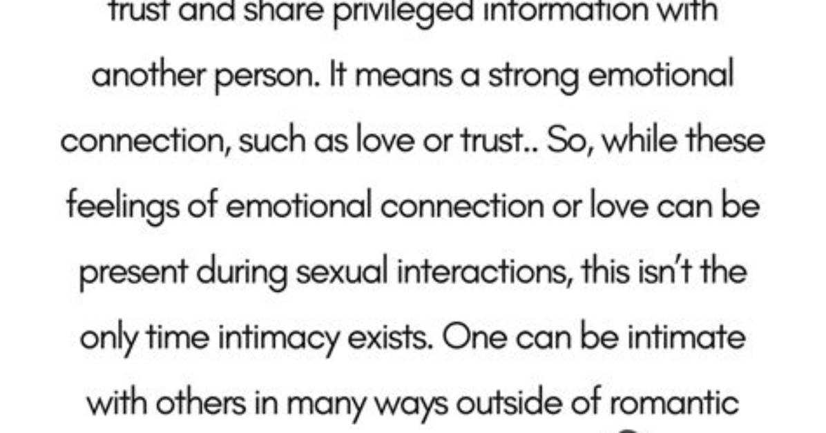 Does Intimate Means Inform?