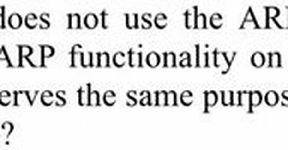 Does Ipv6 Use Arp?