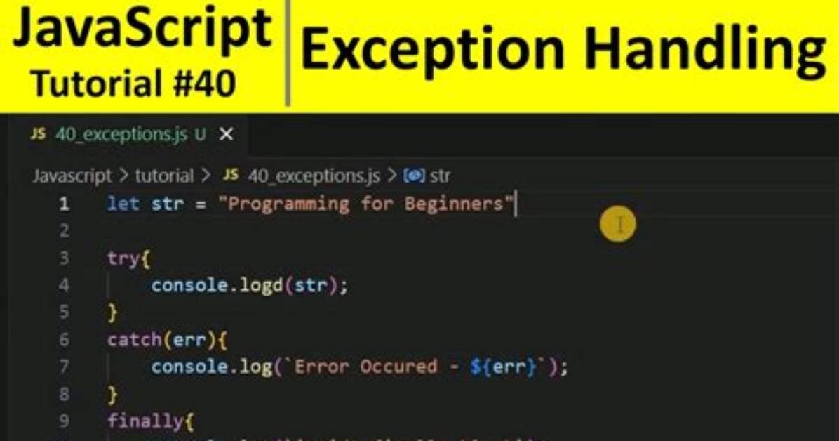 Does Javascript Allow Exception Handling?