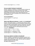 Does Javascript Have Declarations?