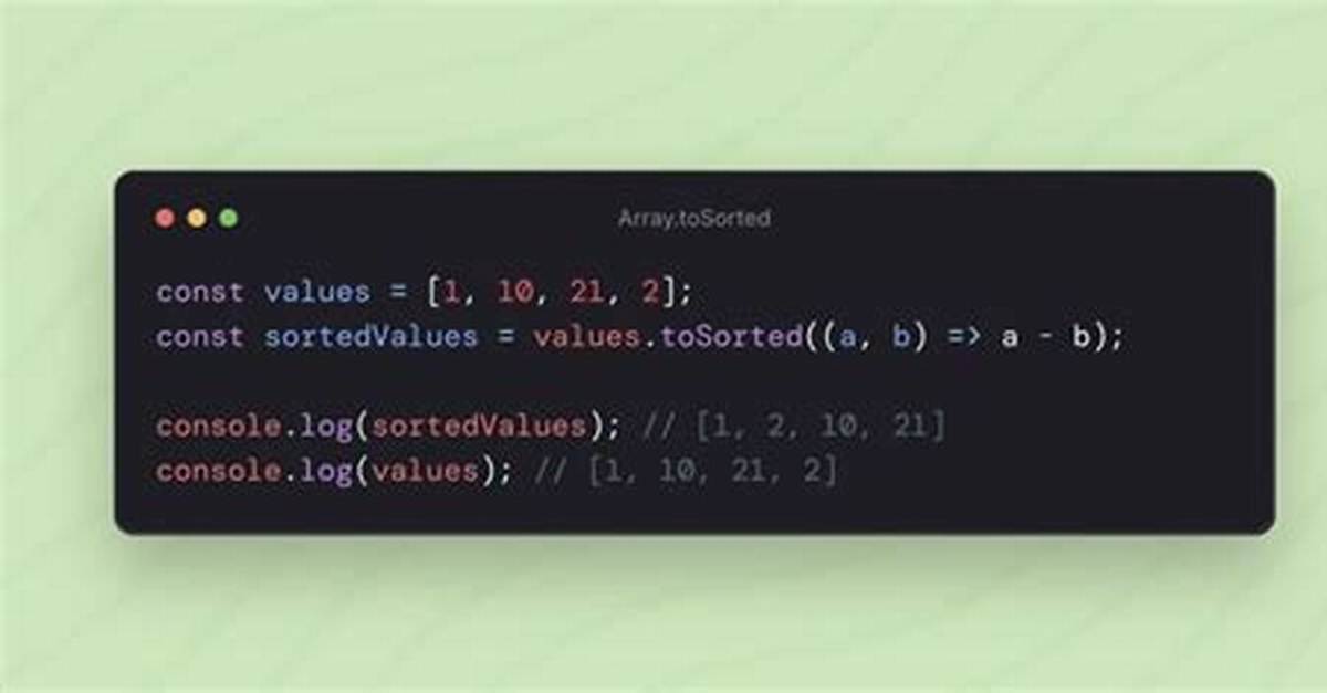Does Js Sort Mutate