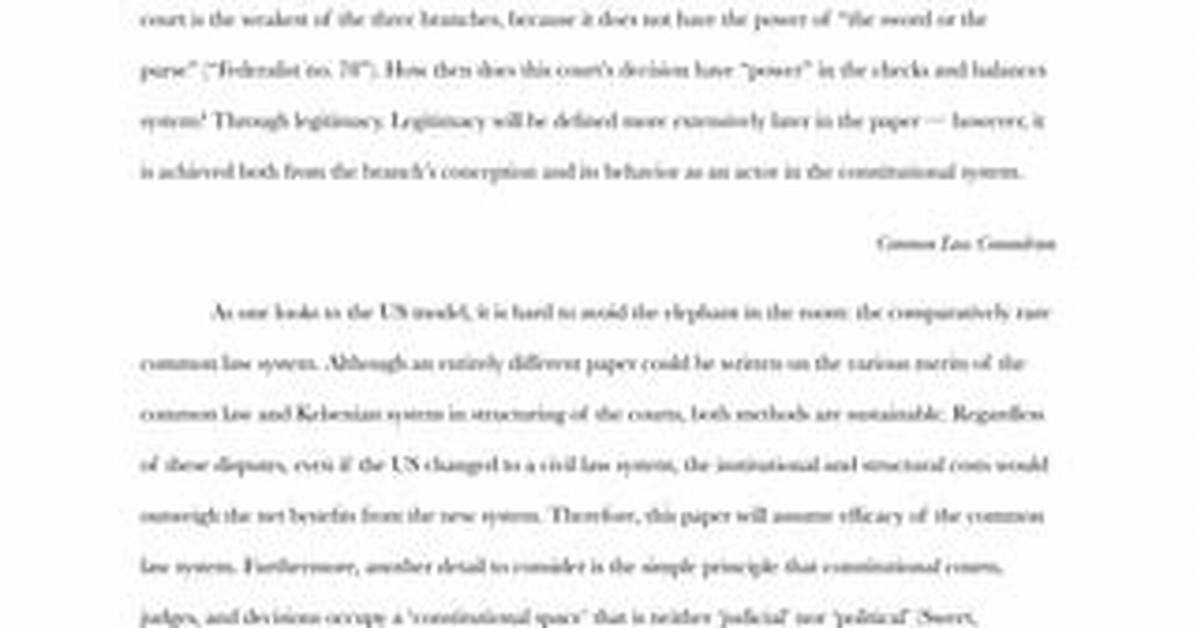 Does Judicial Legitimacy Exist?