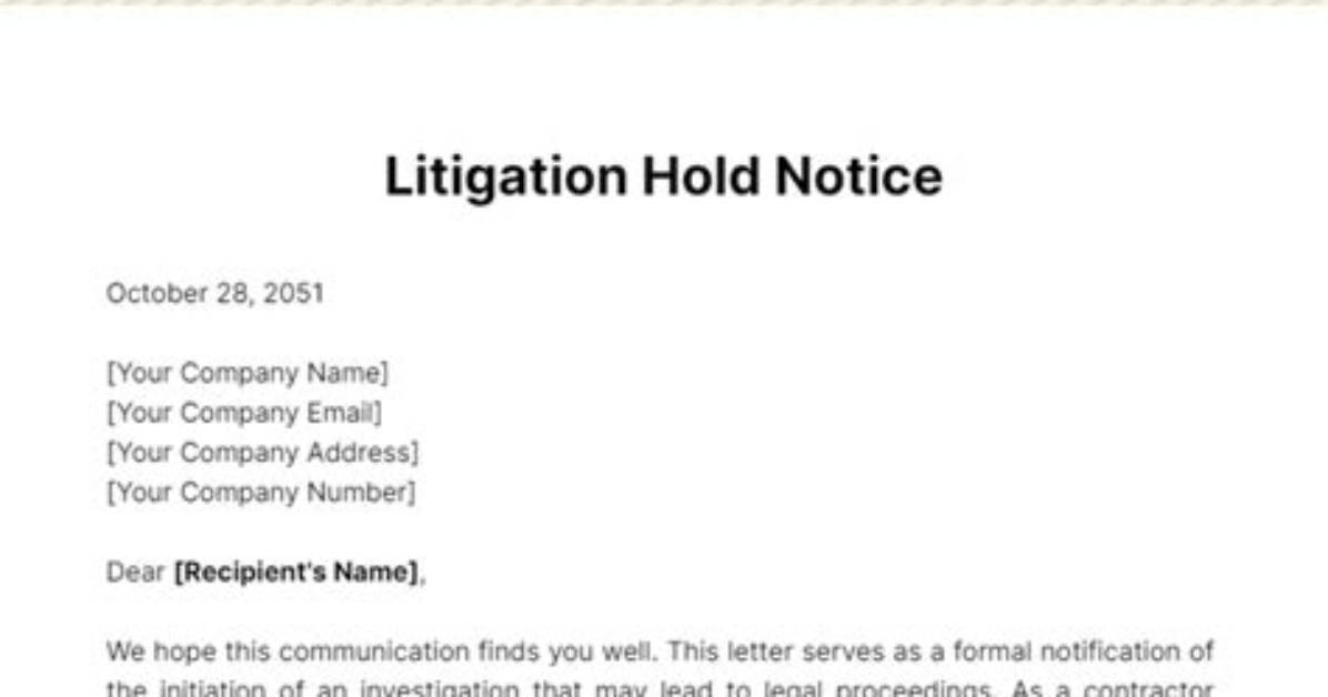 Does Litigation Hold Notify the User?