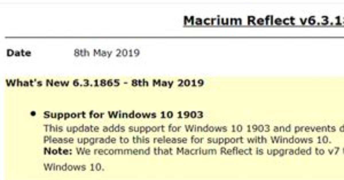 Does Macrium Reflect Work with Windows 10?