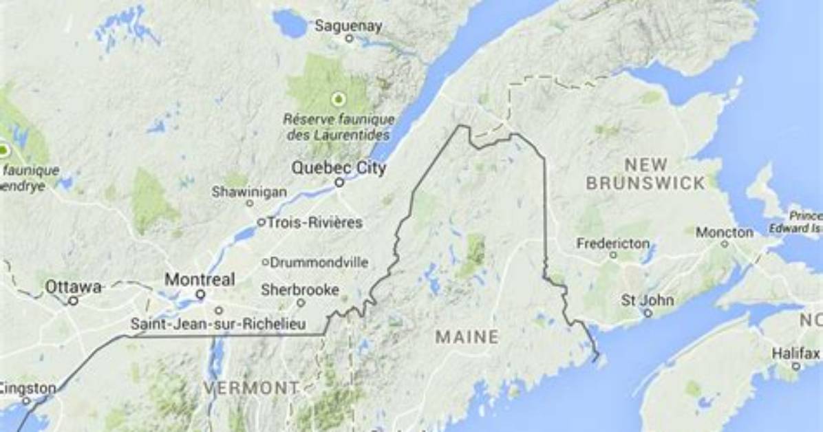 Does Maine Border Canada?