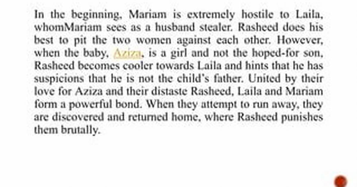 Does Mariam Kill Rasheed?