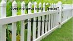 Does Menards Install Fencing?