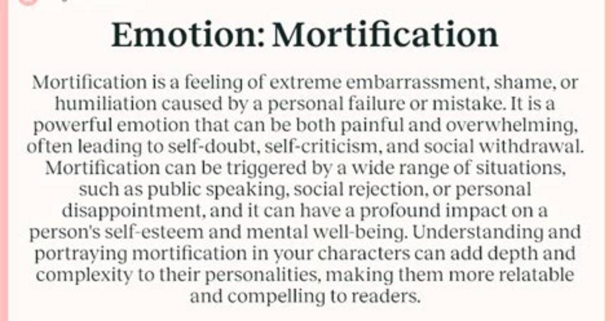 Does Mortified Mean Scared?