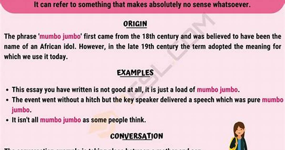 Does Mumbo Jumbo Mean?