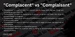 Does Non Complacent Mean?