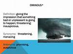 Does Ominous Mean Threatening?