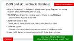 Does Oracle 12C Support Json