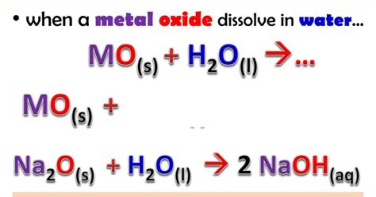 Does Oxides React with Water?