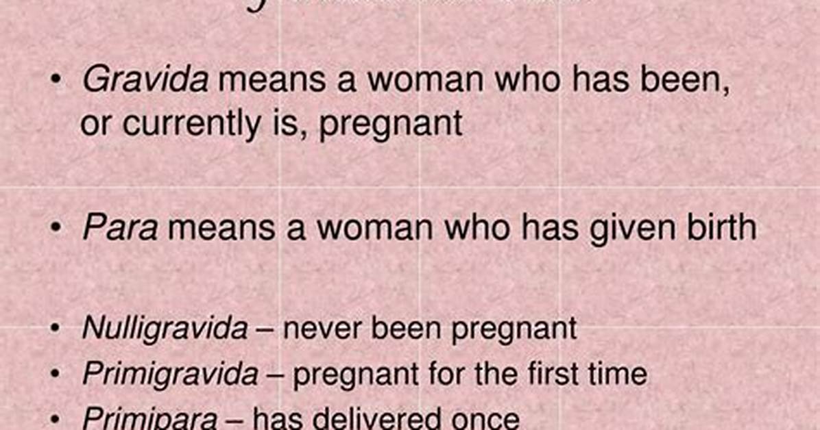 Does Para Include Current Pregnancy?