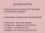 Does Para Include Current Pregnancy?