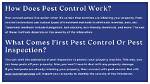 Does Pest Control Work?