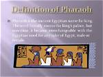 Does Pharaoh Mean King?