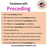 Does Preceding Month Mean?