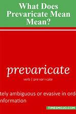 Does Prevaricate Mean Liar?