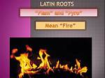 Does Pyro Mean Fire?