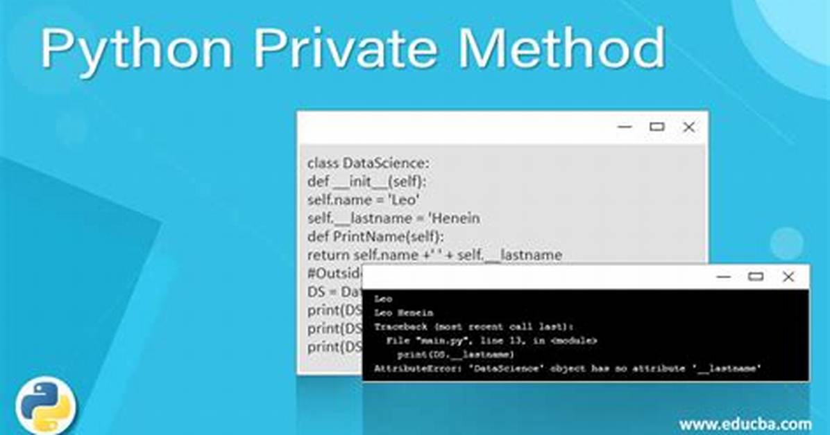 Does Python Have Private Variables?