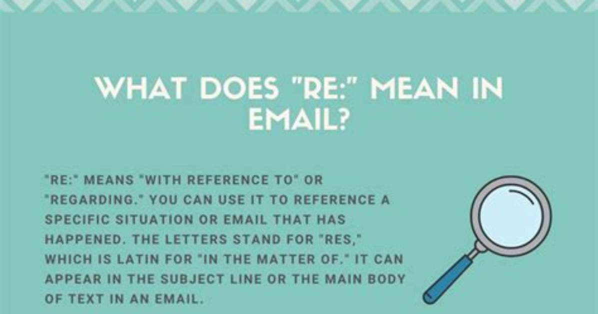 Does Re Mean Reply or Regarding?