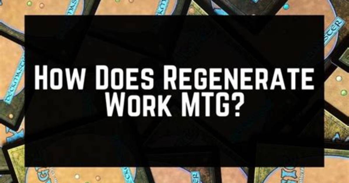 Does Regenerate Remove from Combat?