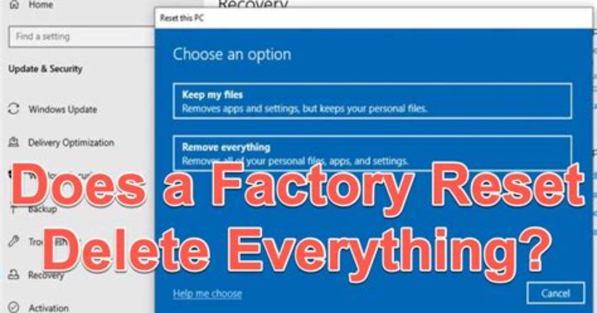 Does Resetting Pc Remove Windows 10?