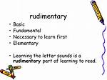 Does Rudimentary Mean Basic?