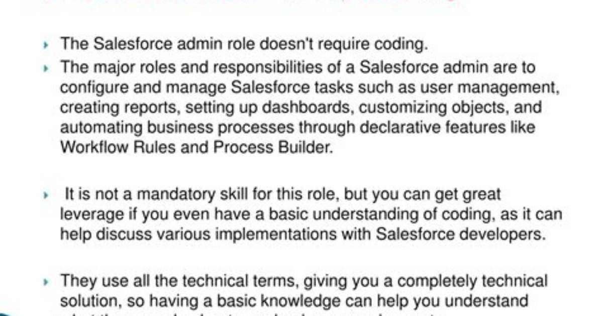 Does Salesforce Admin Require Coding?