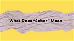 Does Sober Mean Sad?