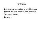 Does Solemn Mean Sad?
