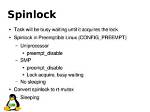 Does Spinlock Disable Preemption?