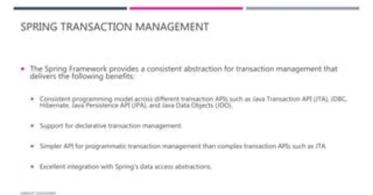 Does Spring Provide Programmatic Transaction Management?