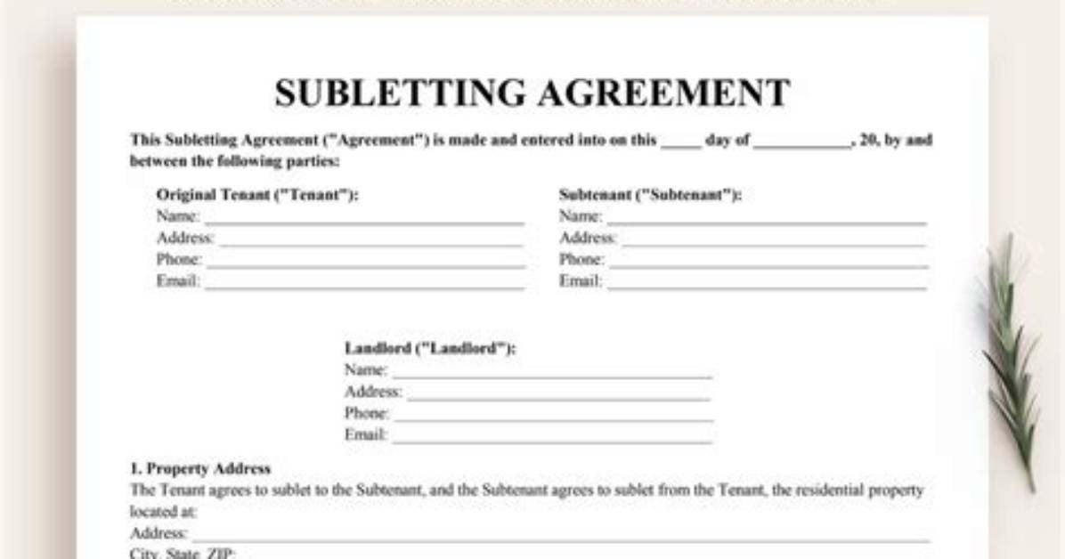Does Subletting Require a Contract?