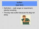 Does Sullen Mean Alert?