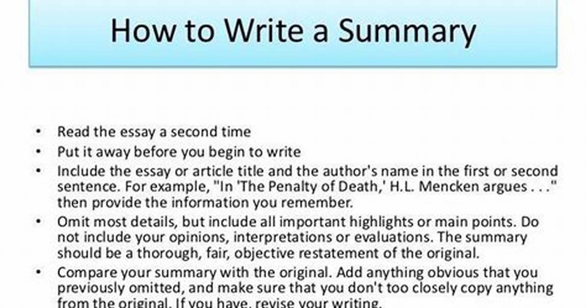 Does Summary Have Title?