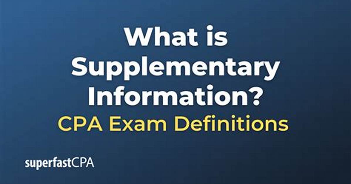 Does Supplemental Mean Optional?