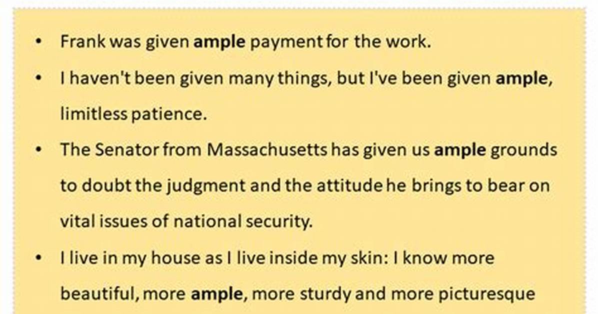 Does the Word Ample Mean?