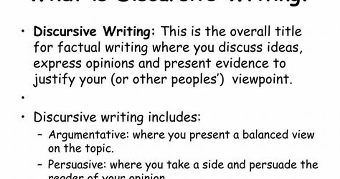 Does the Word Discursive Mean?